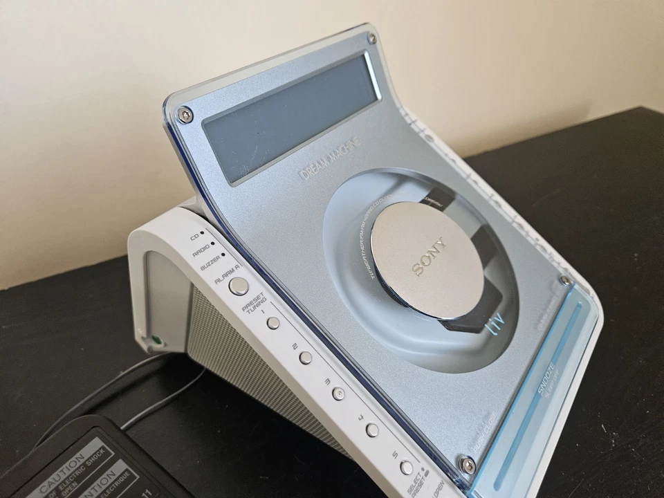 Sony Dream Machine ICF-CD855V Clock Radio CD Player Blue Working Tested! - Image 4 of 4