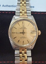 Tudor (Rolex) Prince Oysterdate Mens Automatic Watch - Gold Bezel