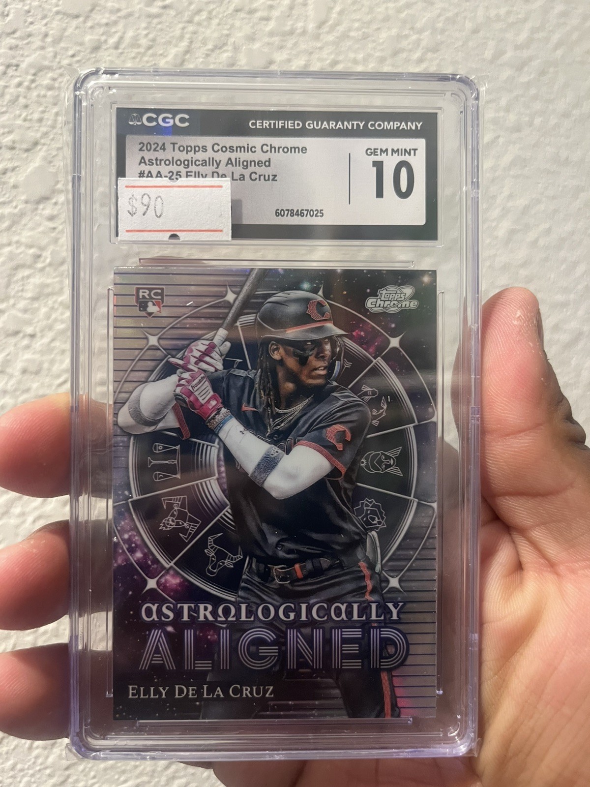 2024 TOPPS CHROME COSMIC ELLY DE LA CRUZ ROOKIE ASTROLOGICALLY ALIGNED PSA 10