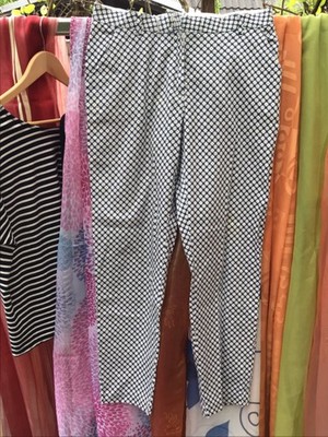 klasse Stoffhose*TCM*Stretch*Größe 40*Blau m. Beige*