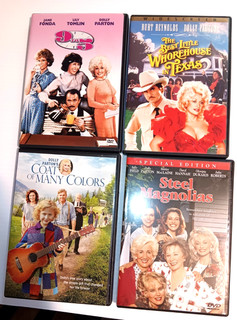 Dolly Parton 4 movie DVD lot Like New 9 to 5 Best whorehouse Coat of Colors