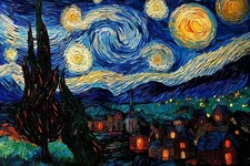Pop Art Starry Night Scenery Home Decor Wall Art Posters Canvas Prints Painting