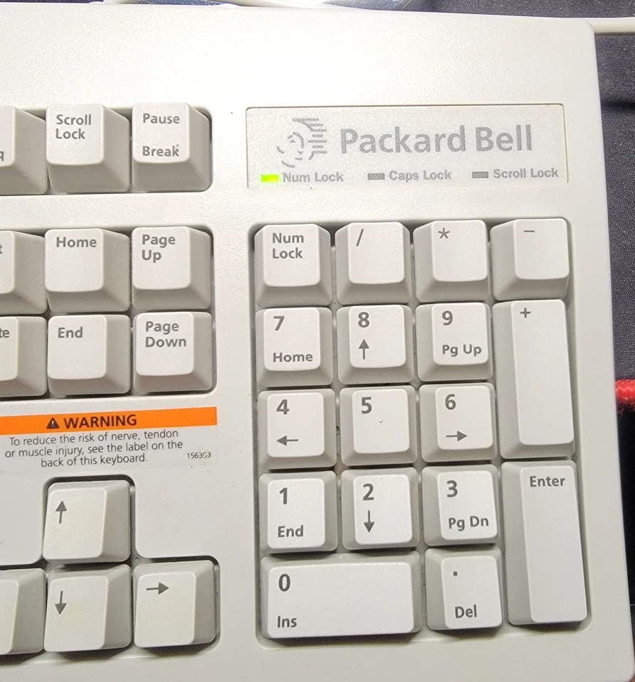 Vintage Packard Bell 5140M Computer Keyboard Tested Working - Image 2 of 4