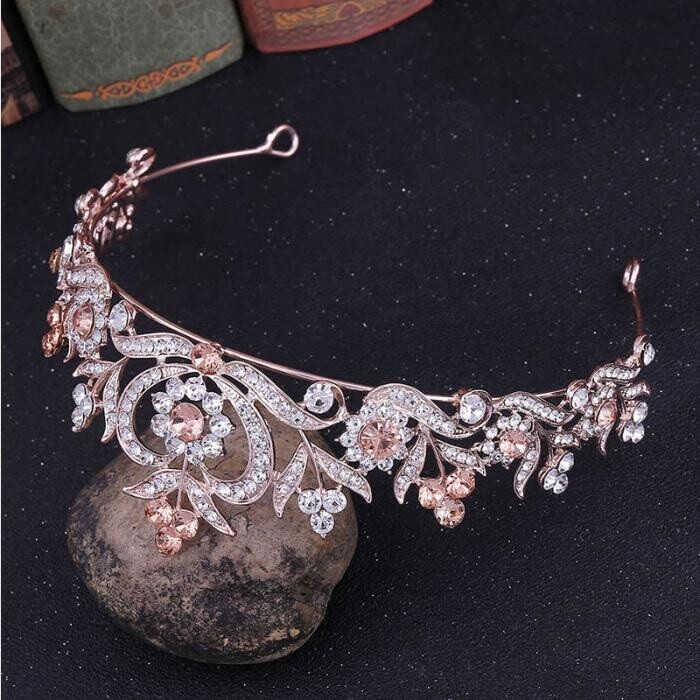 Women's Crown Tiara Pink White Clear Jewels Crystal Women's Crown Tiara Pink White Clear Jewels Crystal