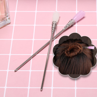 Chinese Classic Women Hairpin Hair Accessories White Jade Retro