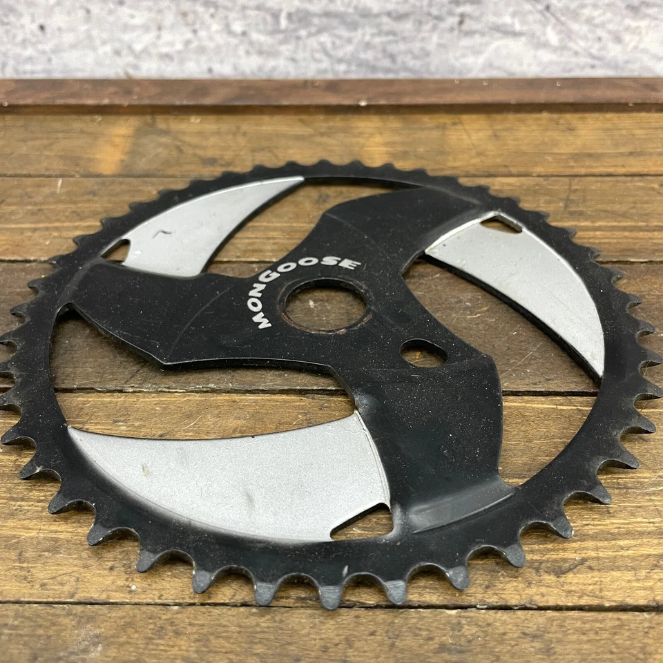 Mongoose BMX Sprocket 44t 44 ChainWheel Steel Old School BMX Pinwheel Spiral A2 - Image 2 of 4