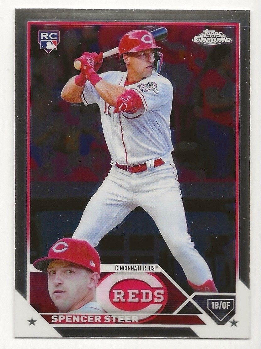 2023 Topps Chrome - #146 Spencer Steer (RC)