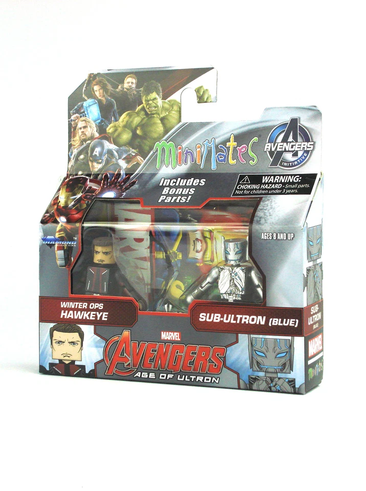 Marvel Minimates Winter Ops Hawkeye & Sub-Ultron Blue Series 61 Avengers Nuevo Foto 3 de 4