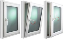 Tilt Turn UPVC High Energy Efficient Casement Window 23.5x35" MADE IN USA