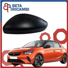 Calotta Specchietto Retrovisore Per Opel Corsa F Lato Sinistro Sx Guida Nera