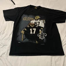 Vintage Nutmeg 1994 NFL New Orleans Saints Mens Black X-Large Rare Front Print