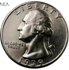 1939 Washington Quarter ~ Borderline Uncirculated (AU++) ~ 90% Silver