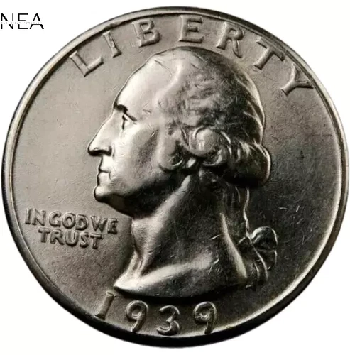 1939 Washington Quarter ~ Borderline Uncirculated (AU++) ~ 90% Silver