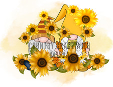 Sublimation Print Sunflower Gnomes Ready to Press Heat Transfer