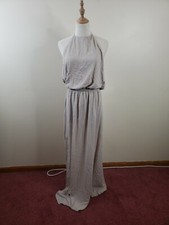 Show Me Your MuMu Heather Halter Maxi Dress Sleeveless Soft Beige Sz XL