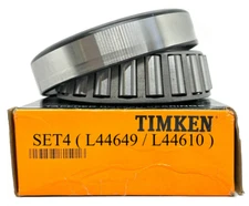 Set 4,L44649 & L44610 Timken Cup & Cone Set Free Shipping & Return Metal