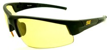 Shooter's Edge Z87.1 Safety Shooting Glasses Contrast Yellow lens Black frm