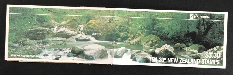 Nueva Zelanda 1986 Pájaros "Kakapo" FDI Folleto Panel de 10 sellos Foto 2 de 3