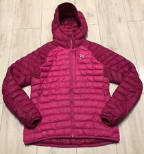 Haglofs Essens Mimic Women's Pertex Quilted Hooded Pink Jacket Coat Size M
