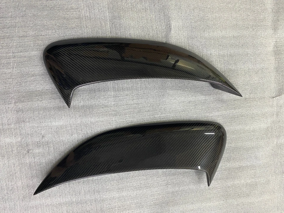 Tampa de entrada de ventilação lateral de fibra de carbono real para Porsche 718 Boxster Cayman 2 peças - Imagem 2 de 4