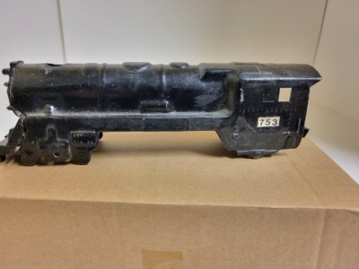 Slinge 753 Shell Louis Marx Train O Gauge #753 Black Pressed Steel Locomotive Shell Only ...