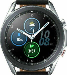 Samsung Galaxy Watch 3 SM-R850 41mm Mystic Silver with Charcoal Rubber Band  | eBay