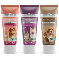 Dog Cat Treat Pastes Arden Grange Tasty Treats Salmon Liver & Turkey Pack of 3