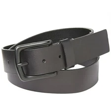 TIMBERLAND Pull Up BLACK 1.5" Wide Full Grain LEATHER BELT MENS Size 36 NEW 