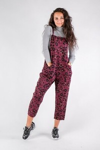 leopard dungaree