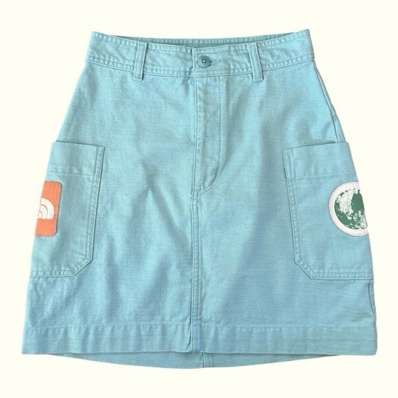 The North Face Valley Mini Skirt in Reef Waters Blue Size XS Brand New