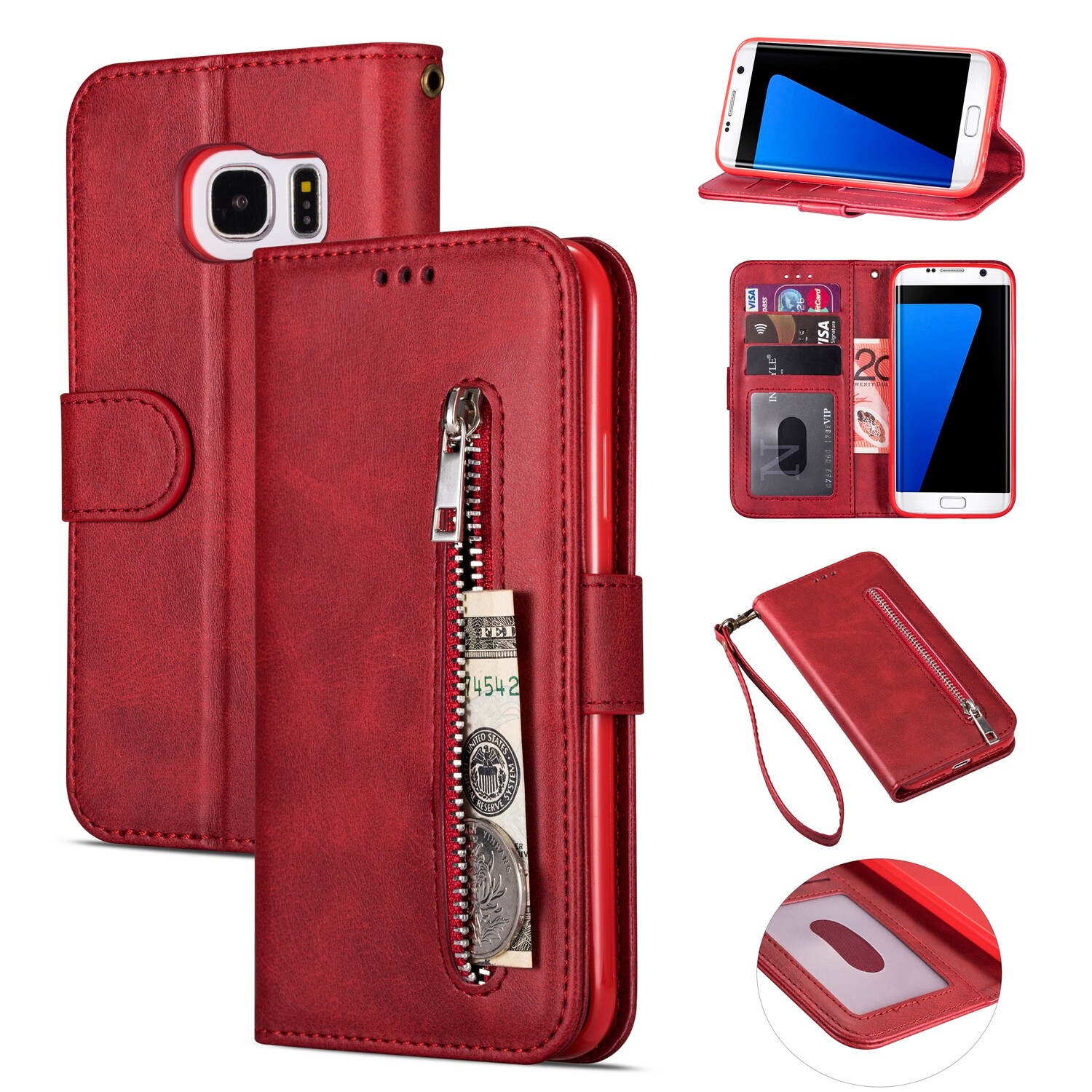 Zip Wallet Case Leather Flip Phone Cover For Samsung A30 A20 A50 S A70 A40 A20E eBay
