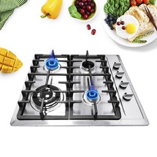 23in Gas Cooktop Stove Top 4 Burners Built-In LPG/NG Gas Cooktop For Kitchen