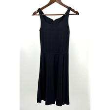 Uniqlo Black Summer Dress Midi Tank Women's Size XS A Line