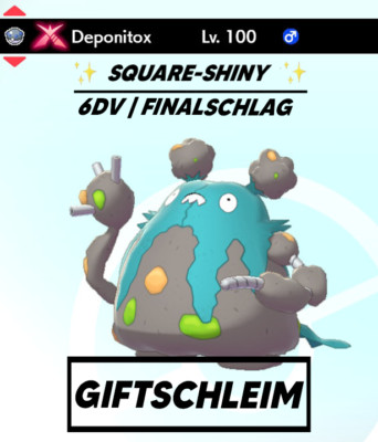 Pokemon Schwert und Schild Shiny [Square Shiny GMAX Deponitox] FAST DELIVERY