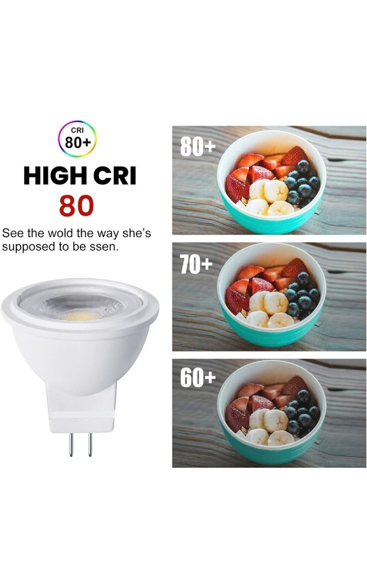 &bull; MR11 6 Pack LED Bulbs &bull; 3W 12V GU4 &bull; Landscape Light Bulbs &bull; Bi-pin