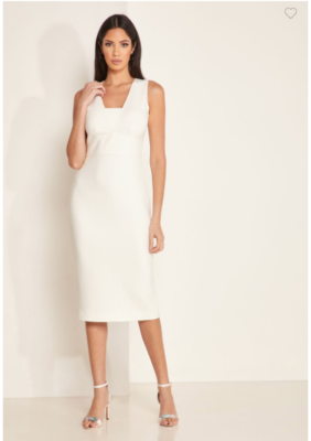 TED BAKER ASTRIID SEAMED DETAIL PENCIL IVORY DRESS 4=US 10 | eBay
