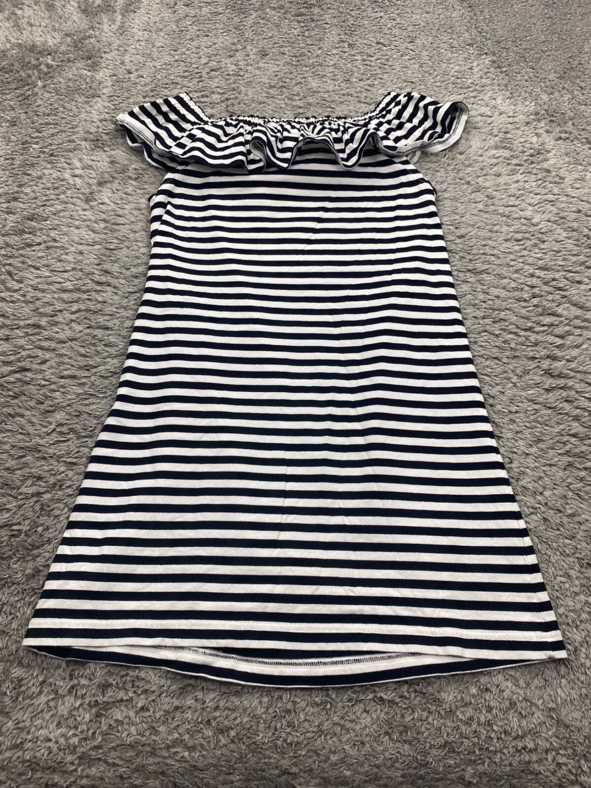 Kate Spade Broome Street Dress donna medio a righe con volant spalle scoperte mini