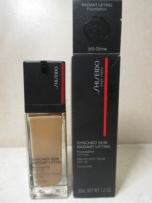 Shiseido Synchro Skin Self-Refreshing Foundation 360 Citrine SPF 30 1.0oz/30ml