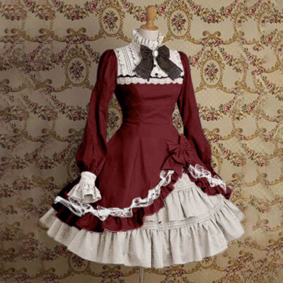 Women Victorian Style Maid Dress Puff Sleeve Lolita Halloween Party Cosplay  S-XL | eBay