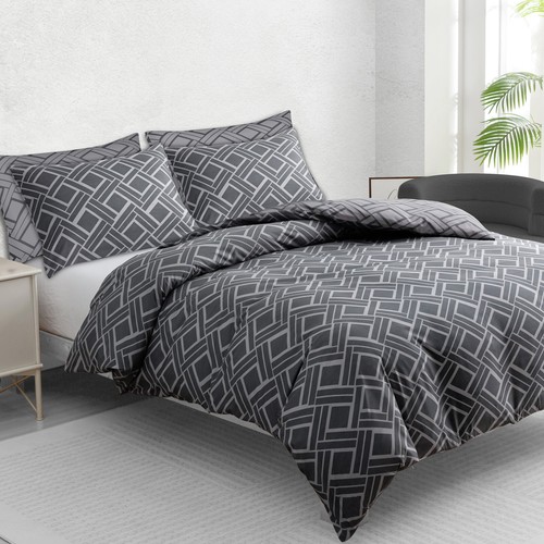 Duvet Cover Set King Size Luxury Reversible Quilt Cover Bedding Set Double - Picture 256 of 504