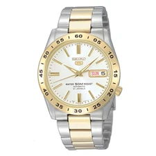 Seiko Analog SNKE04K1 Silver Golden Stainless Steel Bracelet Men's Watch