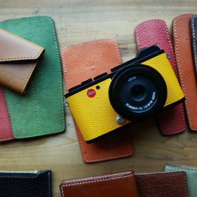 Leica CL Real leather skin, film  - Arte di mano -