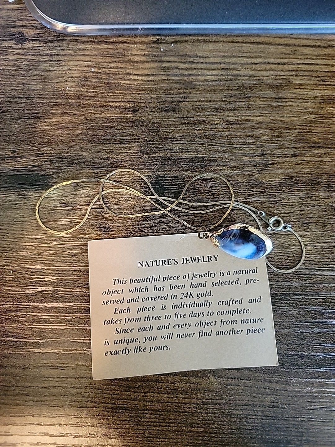 Vintage Natures Jewelry 24K Gold Dipped Genuine B… - image 4