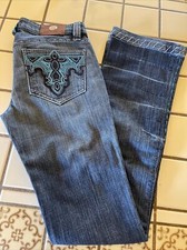ANTIK DENIM WOMEN’S JEANS SIZE 27W 33L MADE IN USA FLARED VINTAGE DESIGN LOOK 👀