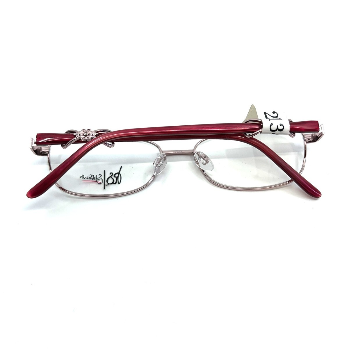 Roberto Steffani RSS 08 COL 30 Eyeglasses Frames Red Pink Square Roberto Steffani RSS 08 COL 30 Eyeglasses Frames Red Pink  main image 2