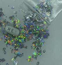 Holographic Silver Alphabet Nail Glitter 1 TSP  Nail Art  Acrylic