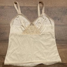 women s XS cream lace trim camisole