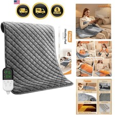 King Size Heating Pad for Back 32"x24" Extra Large Electric Heating Pad for B...