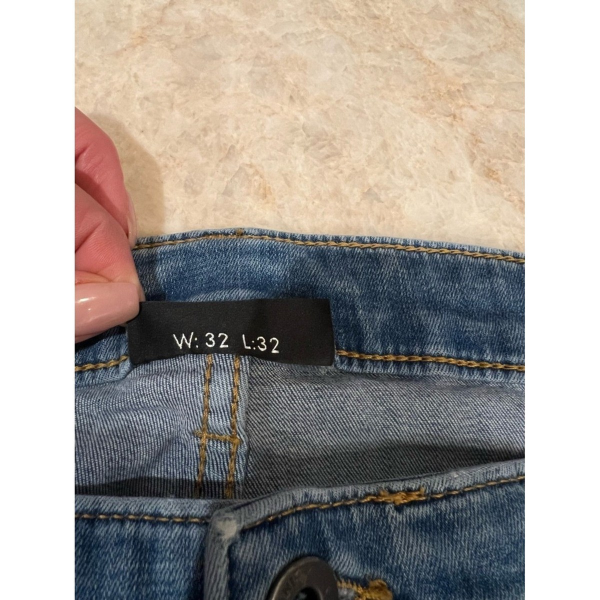 Emporio Armani Men's J45 Regular Fit Straight Leg Wash Demi Blue Jeans 32x32 View 5