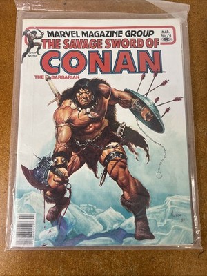 1982 Mar. THE SAVAGE SWORD OF CONAN THE BARBARIAN, Marvel Magazine , Vol.1 M40